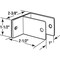 Prime-Line One Ear Wall Brackets, 1 in., Stainless Steel, Satin Finish with T-27 Torx Fasteners (Single Pack) 656-3012 - alternate 4